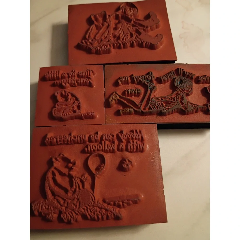 Winnie the Pooh Christopher Robin Rubber Stamps Set of 4 Quote Stamps Disney